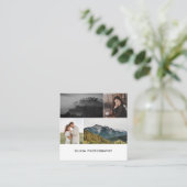 Foto Minimalistisch modern Quadratische Visitenkarte (Stehend Vorderseite)