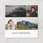 Foto Minimalistisch modern Quadratische Visitenkarte (Vorderseite)