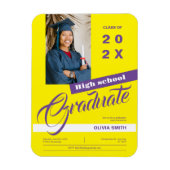 Foto Minimalistisch Moderner High School Abschluss Magnet (Vertikal)