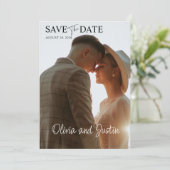 Foto Minimalistisch Save the Date Einladung (Stehend Vorderseite)