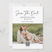 Foto Minimalistisch Save the Date Einladung (Rückseite)