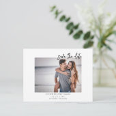 Foto Minimalistisch Save the Date Postkarte (Stehend Vorderseite)