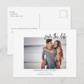 Foto Minimalistisch Save the Date Postkarte (Vorne/Hinten)