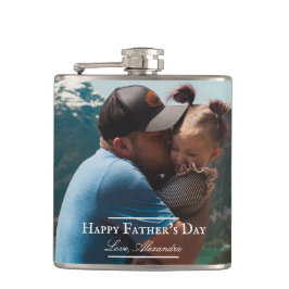 Foto Minimalistisch Vatertag | weiß Flachmann