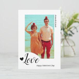 Foto Minimalistische Liebe Valentinstag Feiertagskarte