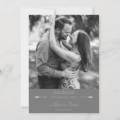 Foto Minimalistische Pfeile | Grau Save The Date (Vorderseite)