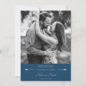 Foto Minimalistische Pfeile | Marseille Blue Save The Date (Vorderseite)