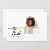 Foto Minimalistischer Abschluss Einladung (Vorne/Hinten)