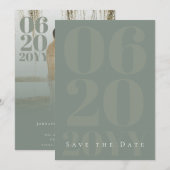 Foto Minimalistischer Fettformatierung von Sage Gr Save The Date (Vorne/Hinten)