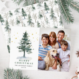 FOTO Minimalistischer Weihnachtsbaum Gruß Feiertagskarte