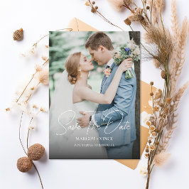 Foto minimalistisches Hochzeitspaar Romantik Save The Date