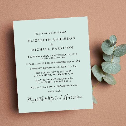 Foto Minze Hochzeitsempfang