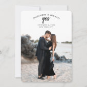 Foto mit angehängtem Text wird grüne Hochzeit gesp Einladung (Vorderseite)