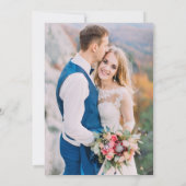 Foto mit Aquarellblumen-Hochzeit speichert das Dat Save The Date (Rückseite)