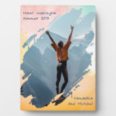 Foto mit Aquarellfarbe Pinselstrich Fotoplatte (Vorderseite)