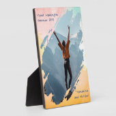 Foto mit Aquarellfarbe Pinselstrich Fotoplatte (Seite)