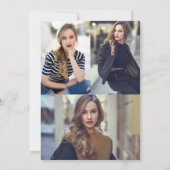 Foto mit Aquarellgolden, virtueller Abschluss Einladung (Rückseite)