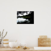 Foto mit Bäumen und Schilf Poster (Küche)