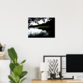 Foto mit Bäumen und Schilf Poster (Heimbüro)
