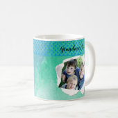 Foto mit benutzerdefiniertem Papierloch Blaue Vorl Kaffeetasse (VorderseiteRechts)