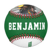 Foto mit benutzerdefinierten Baseball-Player-Namen Baseball (Rückseite)