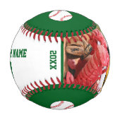 Foto mit benutzerdefinierten Baseball-Player-Namen Baseball (Vorderseite)