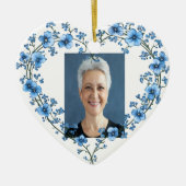 Foto mit benutzerdefinierten Datumsnamen Wasserfar Keramik Ornament (Vorne)