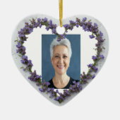 Foto mit benutzerdefinierten Datumsnamen Wasserfar Keramik Ornament (Vorne)