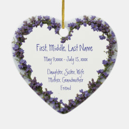 Foto mit benutzerdefinierten Datumsnamen Wasserfar Keramik Ornament