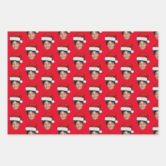 Foto mit benutzerdefinierter Gesichtshälfte - Wied Geschenkpapier Set (Vorderseite 3)