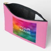 Foto mit benutzerdefinierter trendfarbener Vorlage Zubehörtasche (Offen)