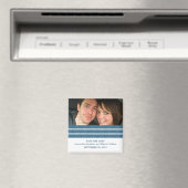 Foto mit blauem Triple Strip Speichern des Datumsf Magnet (In Situ (Geschirrspüler))