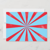 Foto mit blauem und rotem Wasser Einladung (Rückseite)