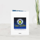 Foto mit blauen, weißen Schneeflocken Danke Karte (Rückseite)