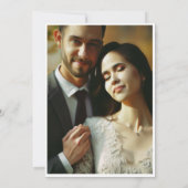 Foto mit blühendem Brautparty Einladung (Rückseite)