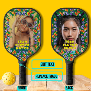 Foto mit Blume Pickleball Paddel Schläger