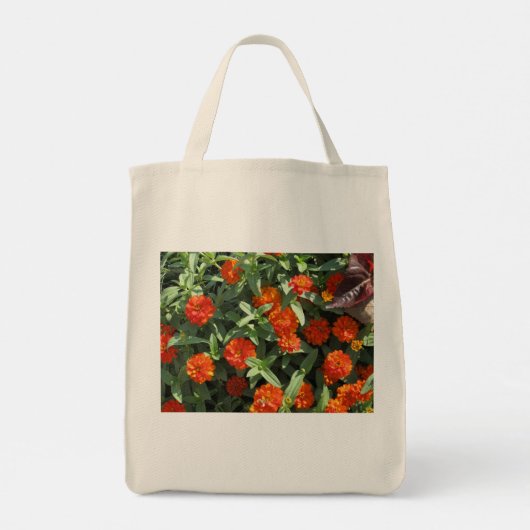 Foto mit Blumenmuster Tragetasche (Rückseite)