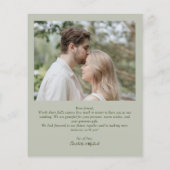 Foto mit Blütenblumen dank Karte (Hinten)