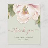 Foto mit Blütenblumen dank Karte (Vorne)