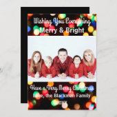 Foto mit bunten Lichtern - Weihnachtskarte Feiertagskarte (Vorne/Hinten)