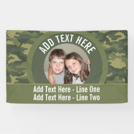 Foto mit Camouflage Green und benutzerdefiniertem  Banner
