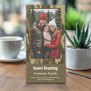 Foto mit Camouflage Print Militärische Urlaubskart