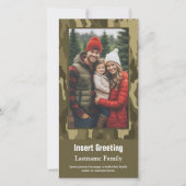 Foto mit Camouflage Print Militärische Urlaubskart (Vorderseite)