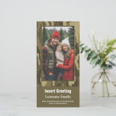 Foto mit Camouflage Print Militärische Urlaubskart (Stehend Vorderseite)