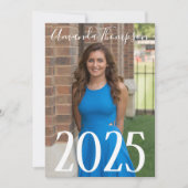 Foto mit Chalkboard-Hinterseite Grad Invite 5" x 7 Einladung (Vorderseite)