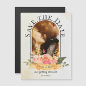 Foto mit dem Blumenbogen für Wasserfarben speicher Magnetkarte (Vorne/Hinten)