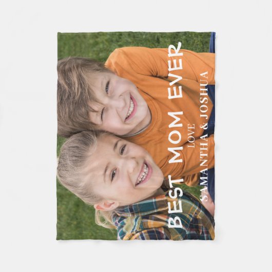 Foto mit der besten Mama Fleecedecke (Vorderseite)