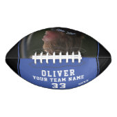 Foto mit der Blue Player Name Number Team Football (Vorderseite)