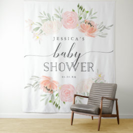 Foto mit der Pastel Blush-Kinderdusche Wandteppich