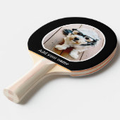 Foto mit einfachem Rahmen - Moderner Text Schwarz- Tischtennis Schläger (Vorderseite)